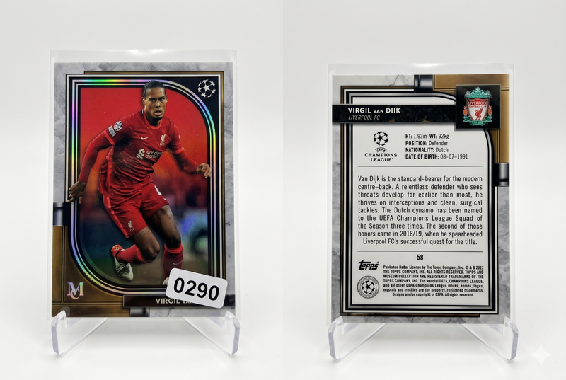 2023-24 Topps Museum Collection Virgil van Dijk #58 Liverpool