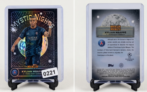 2023-24 Topps Merlin Kylian Mbappe MYSTIC NIGHTS Insert #MN-2 PSG France