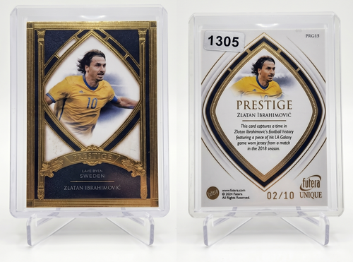 Zlatan Ibrahimovic 2024 Futera Gold Prestige Patch Limited Edition /10