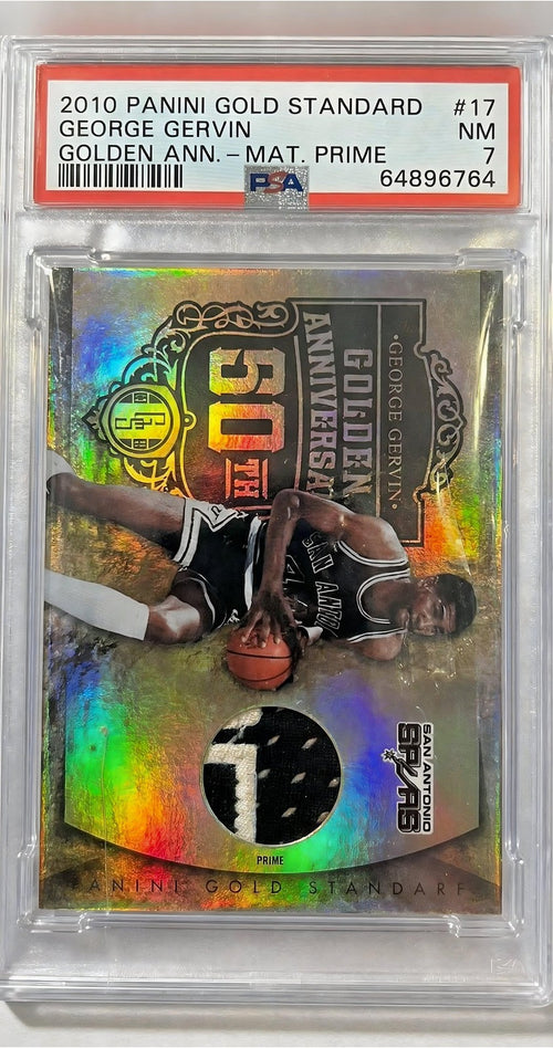 2010-11 Panini Gold Standard George Gervin Golden Anniversary #17 PSA 7 /25