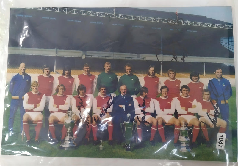 Arsenal 71 Double Winners Signed Photo by 6 Legends Football Memorabilia