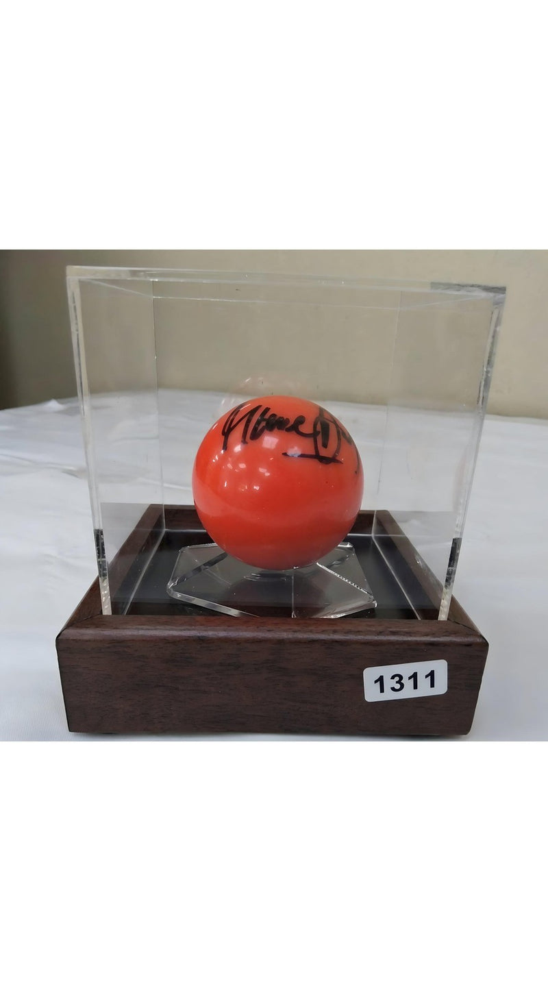 Steve Davis Snooker Legend Hand Signed Pink Ball with AFTAL COA Photo Proof