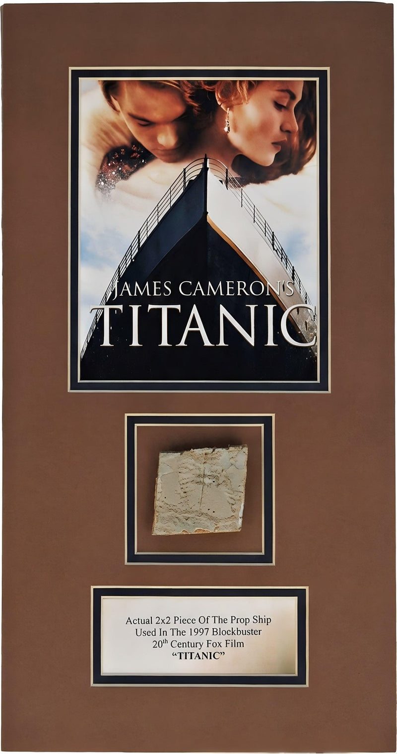 Titanic Custom Matted Original Movie Prop Ship Piece Display for Collectors