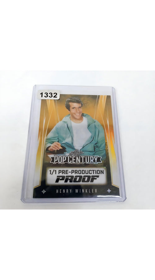 Henry Winkler Leaf Pop Century Pre-Production Proof 1 of 1 Autograph Card