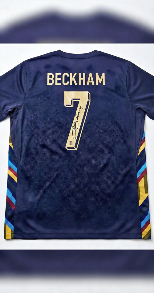David Beckham Signed Soccer Jersey Autographed with COA Worldwide Icon Gift