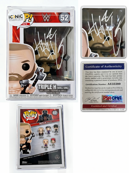 Triple H Signed Skull King Funko Pop 52 WWE Autograph PSA DNA COA