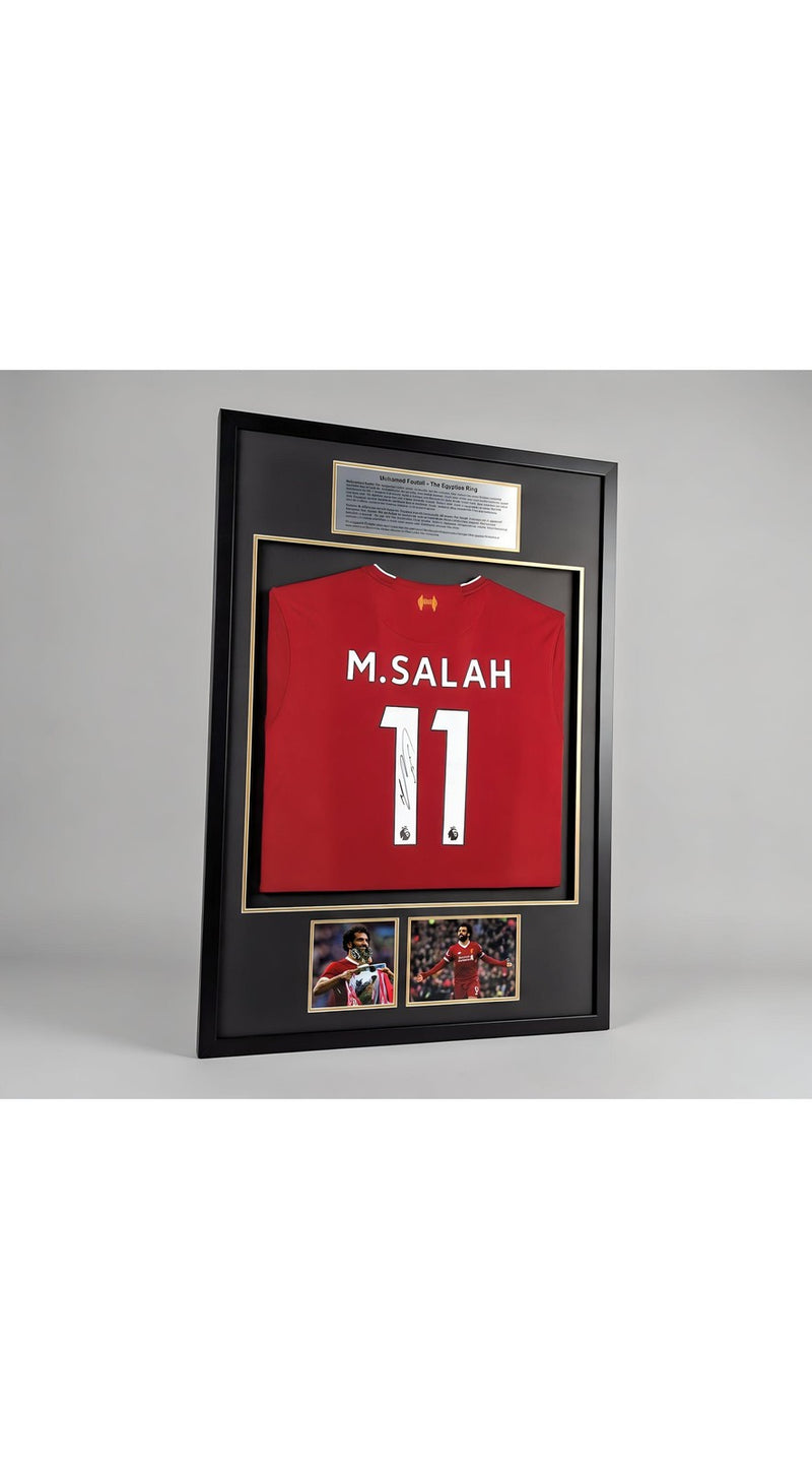 Mohamed Salah 11 FC Liverpool Autographed 2023 24 Jersey - With Frame