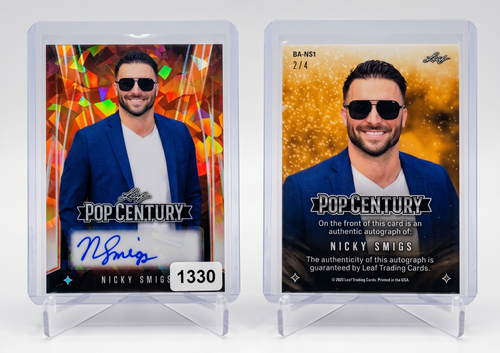 2024 Leaf Pop Century Nicky Smigs Gold Crystal Foil Autograph #BA-NS1 2/4