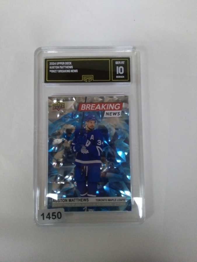 2024 Upper Deck Auston Matthews BN27 Breaking News Mint 10 Hockey Card