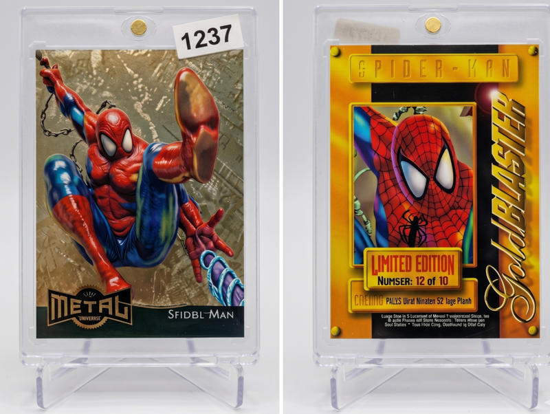 Spider-Man Marvel Metal Gold Blaster Insert Card 12/10 Limited Edition