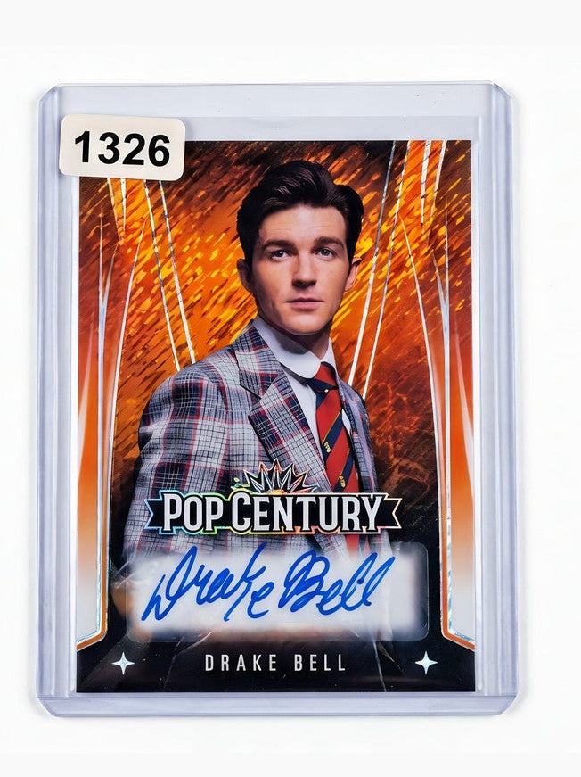 2021 Leaf Pop Century Drake Bell Retro Auto #RA-065 Orange Shimmer 6/4 Misprint