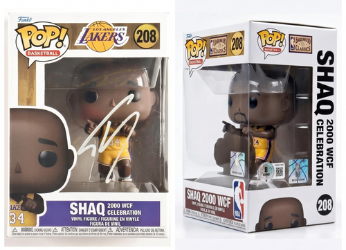 Shaquille O'Neal Signed Shaq 208 Funko Pop Lakers 2000 WCF Beckett Witnessed COA