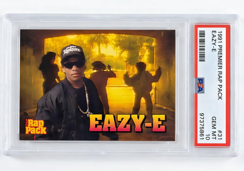 Eazy-E 1991 Premier Rap Pack 31 Hip-Hop Pioneer PSA 10 Collectible Gem