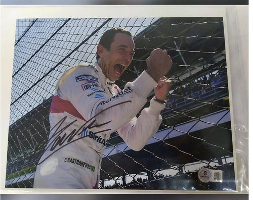 Helio Castroneves Signed IndyCar 8x10 Photo Beckett Racing Legend