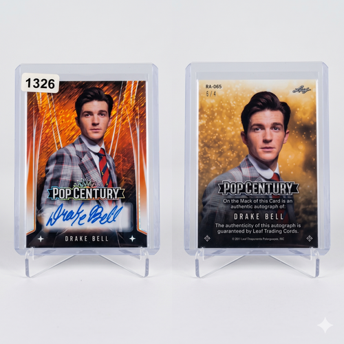 2021 Leaf Pop Century Drake Bell Retro Auto #RA-065 Orange Shimmer 6/4 Misprint