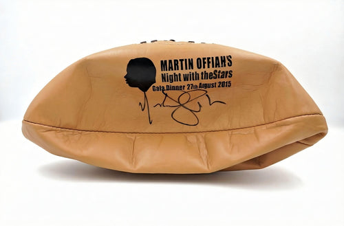 Martin Offiah Autographed Rugby Ball GB and Wigan Icon Collectors Item