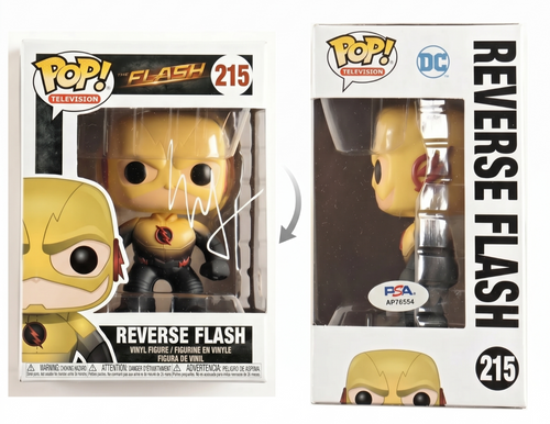 Ezra Miller Signed Reverse Flash 215 Funko Pop TV Series Autograph PSA COA