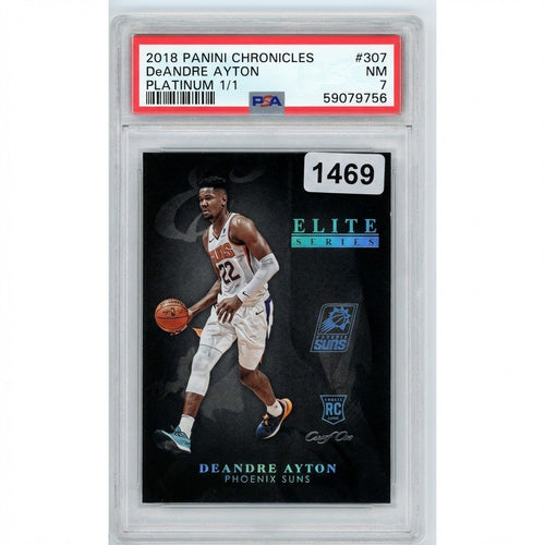 2018 Panini Chronicles DeAndre Ayton ROOKIE RC Platinum 1/1 #307 PSA 7 Elite