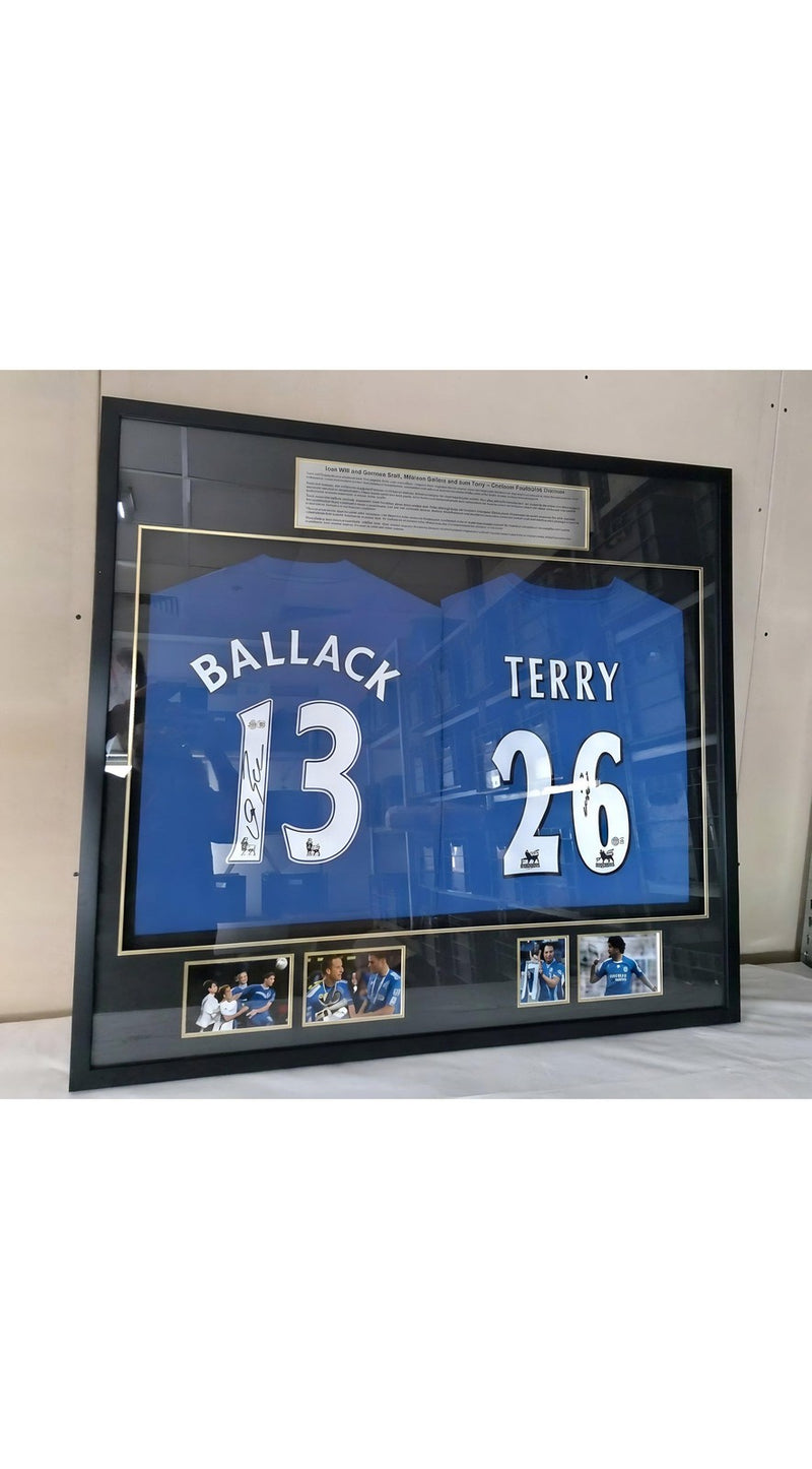 Beckett Cert Chelsea Jerseys Autograph John Terry Ballack - With Frame