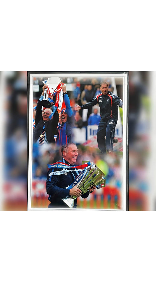 Ally McCoist Signed 16x12 Montage Tribute Ibrox Icon Rangers Legend