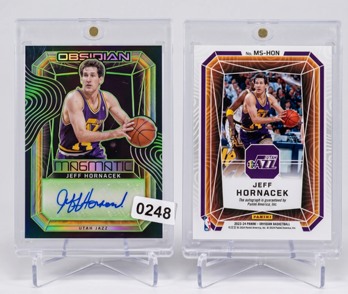 2023-24 Panini Obsidian Jeff Hornacek Magmatic Signatures Auto Green /25 #MS-HON