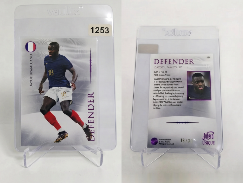 2024 Futera Unique Dayot Upamecano Amethyst Parallel /30 #029 France Bayern