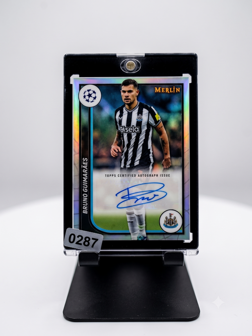 2023-24 Topps Merlin Bruno Guimaraes ON-CARD AUTO Newcastle United AH-BG