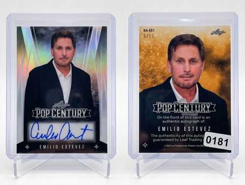 2024 Leaf Pop Century Emilio Estevez Silver Refractor Auto #BA-EE1 5/15