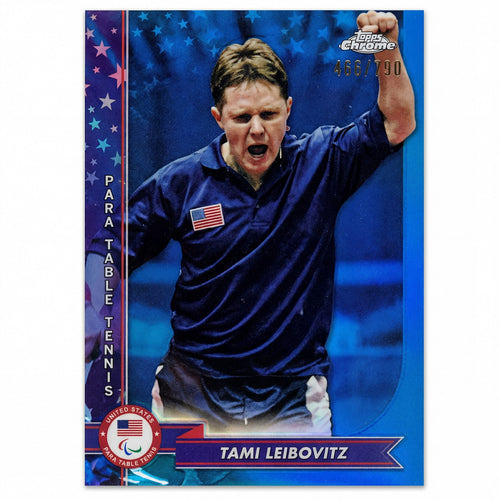 2024 Topps Chrome Olympic Hopefuls Tahl Tami Leibovitz Blue Refractor 466/790
