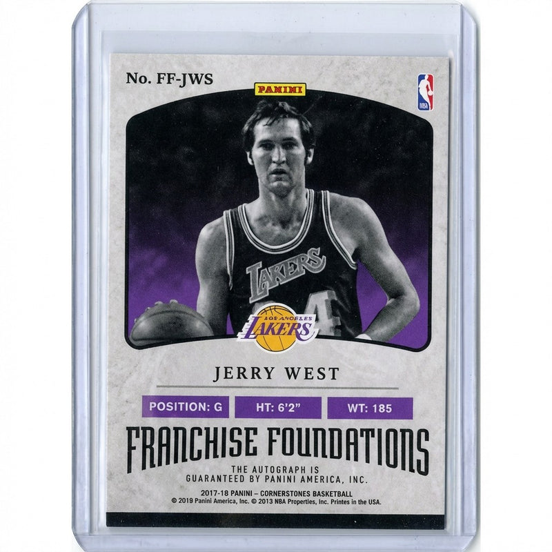 Jerry West Franchise Founders Autographed Card Limited Edition 9 of 10