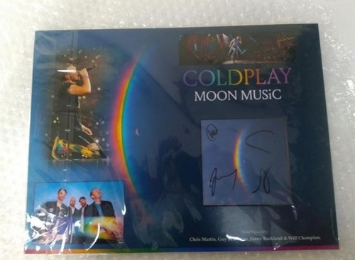 Rare Coldplay Signed CD Sleeve Album Cover Edition with Band Autograph