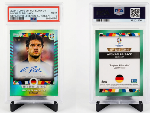 Topps Jose Mourinho Platinum Set Euro 2024 Michael Ballack Auto /99 PSA 9