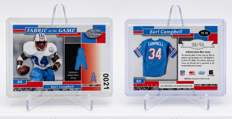 Earl Campbell 2002 Leaf Certified Patch 50 FG10 NFL Hall of Fame Powerback