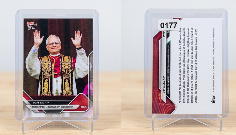 2025 Topps Now Pope Leo XIV Robert Prevost #POPE-1 First American Pope