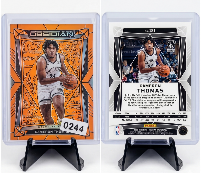 Cameron Thomas 202324 Panini Obsidian NBA Rookie Card Limited Edition /99