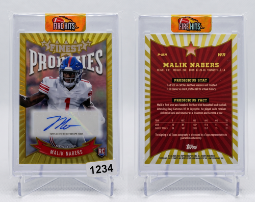 Topps Finest Malik Nabers Rising Star Spiderman Metal Trading Card Collectible