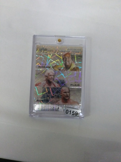 2024 Leaf Metal Legends Hogan/Flair/Austin #ELE-50 Iconic Power Trio /25