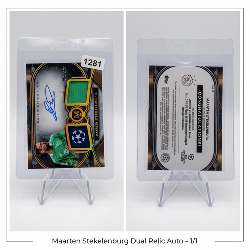 2023-24 Topps Museum Maarten Stekelenburg DUAL RELIC AUTO 1/1 One of One Ajax