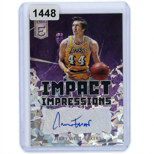 2021 Panini Donruss Elite Impact Impressions Jerry West Autographed Card