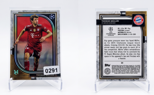 2023-24 Topps Museum Thomas M�ller GOLD Patch #02/25 Meaningful Material #MM-TM