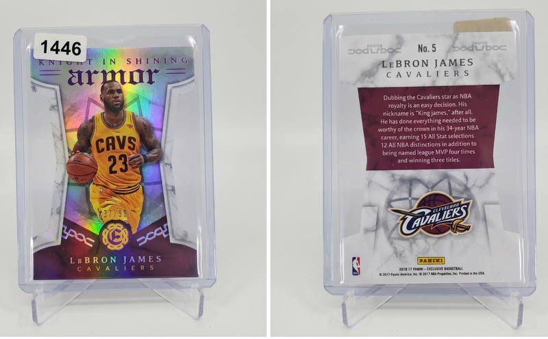 2016 Panini Excalibur LeBron James Knight In Shining Armour Die Cut 49