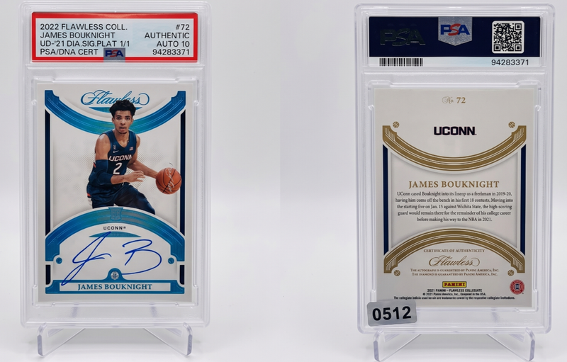 2022 Flawless Collegiate James Bouknight Diamond Auto 1/1 Platinum PSA #72