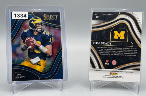 2022 Panini Select Draft Picks Tom Brady Field Level #130 Michigan Wolverines