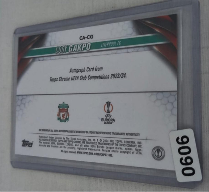 Cody Gakpo 2023 24 Topps Chrome UEFA Club Competitions Auto Gold Card