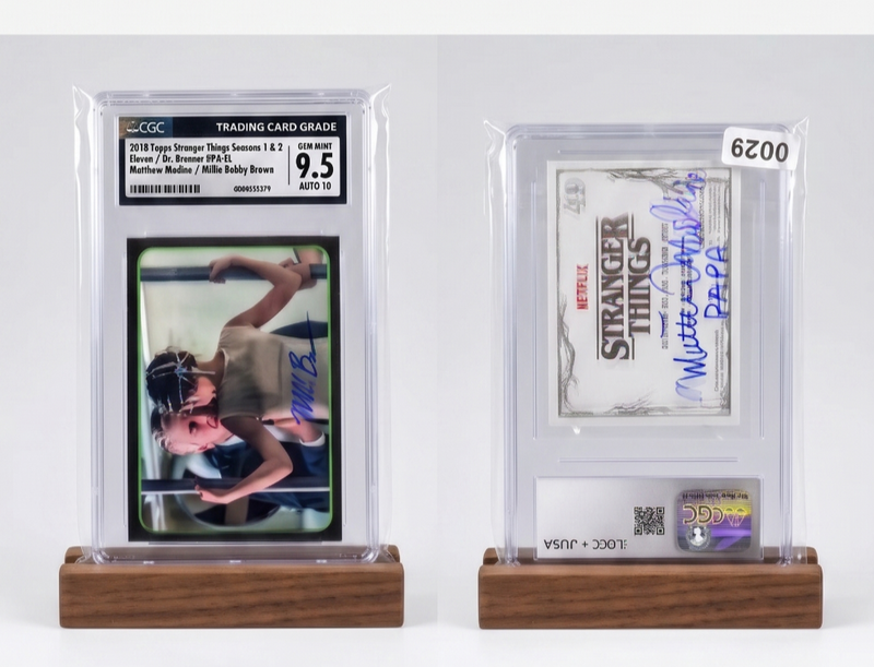 2018 Topps Stranger Things Dual Auto Millie Bobby Brown Matthew Modine CGC 9.5