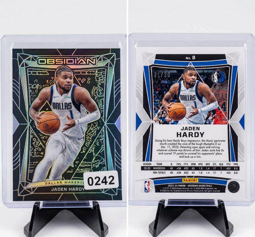 Jaden Hardy 2023-24 Panini Obsidian Basketball Card 2130 Limited Edition