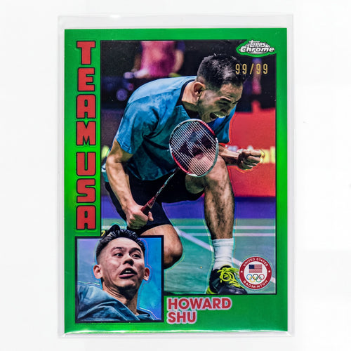 2024 Topps Chrome Olympics Howard Shu Green Refractor #84T-19 99/99 Bookend