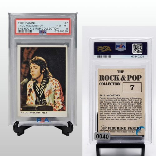 1980 Panini Rock and Pop Collection Paul McCartney #7 PSA 8 NM-MT Sticker