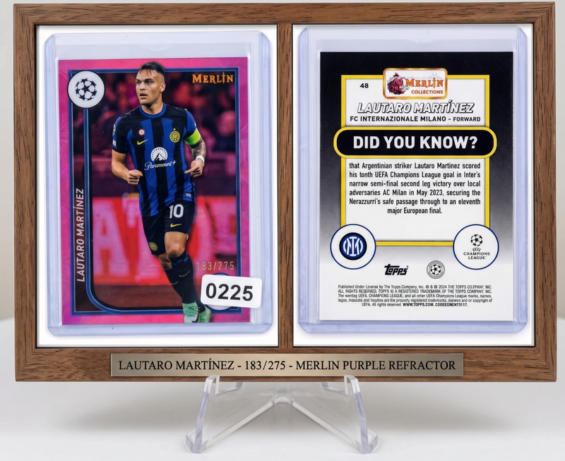 2023-24 Topps Merlin Lautaro Martinez PINK MOJO Refractor /275 #48 Inter Milan