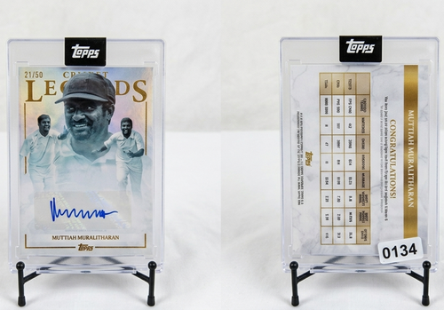 Topps Cricket Legends Vol 2 Muttiah Muralitharan Autograph Limited Edition